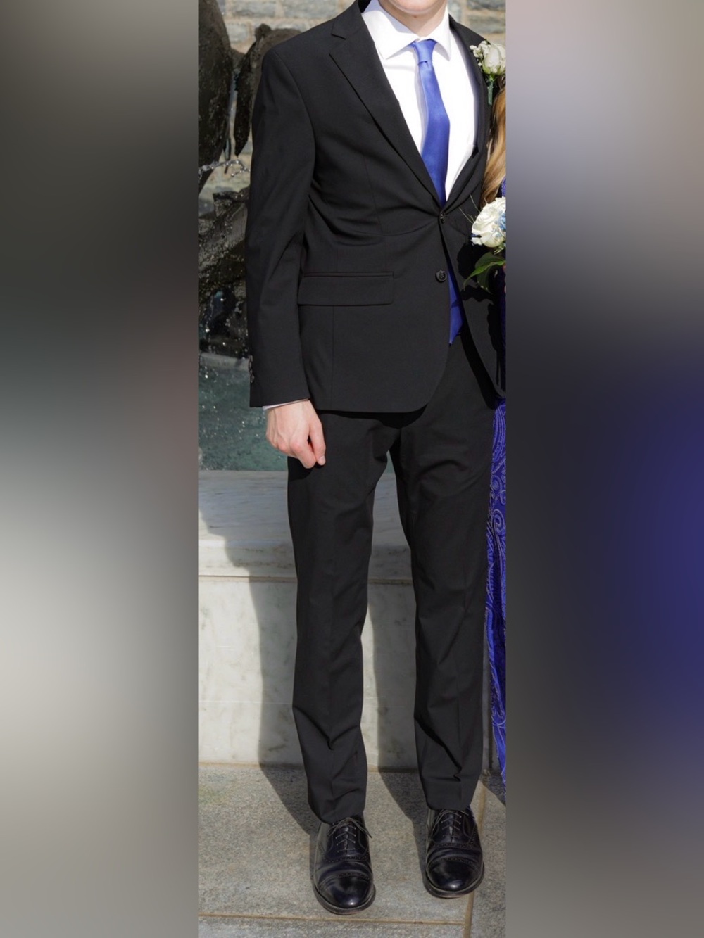 Men's Black Two-Piece Suit with Notch Lapel